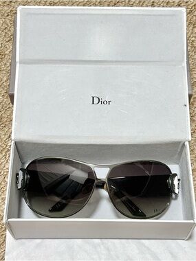 Dior Gray Gradient Aviator Sunglasses